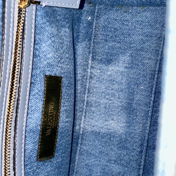 VALENTINO Denim Butterfly Applique Bag - Picture 7 of 8